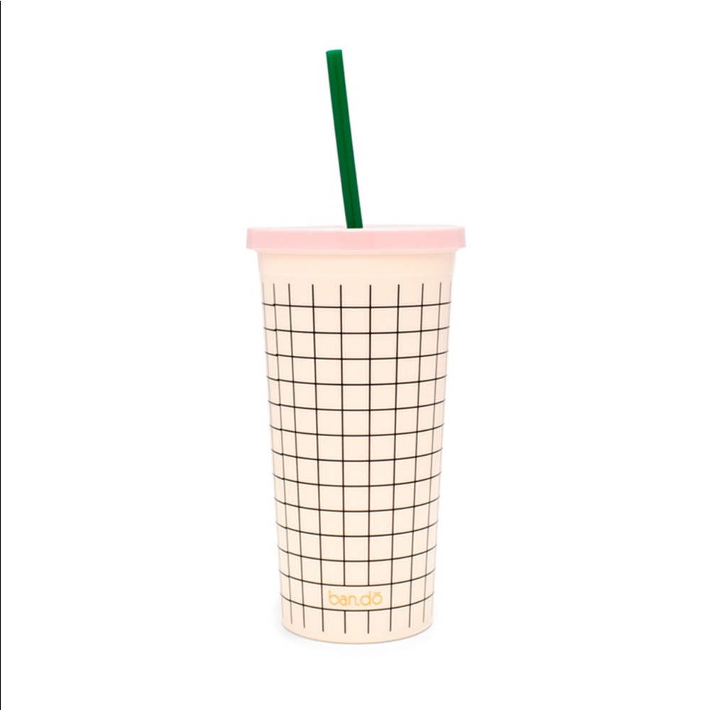 BanDo mini Grid Sip Sip Tumbler with Straw